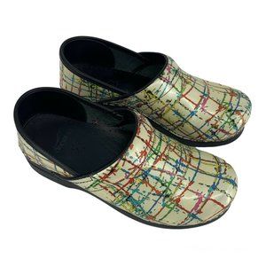DANSKO Professional Color Paint Splatter Clogs Shoes Size 39 (US 8)